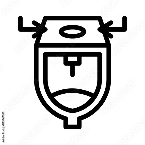 flush line icon