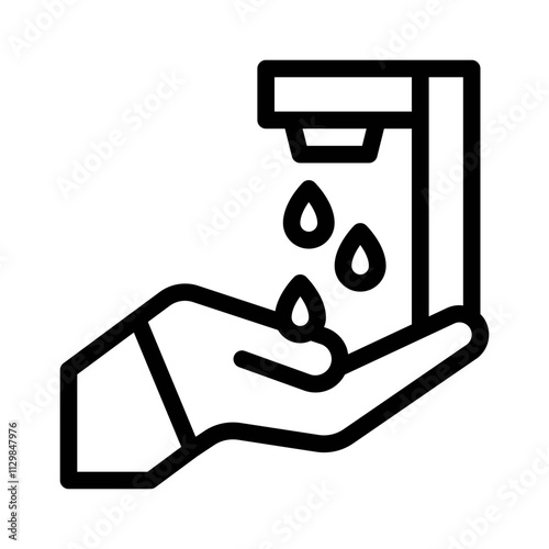 handwashing line icon
