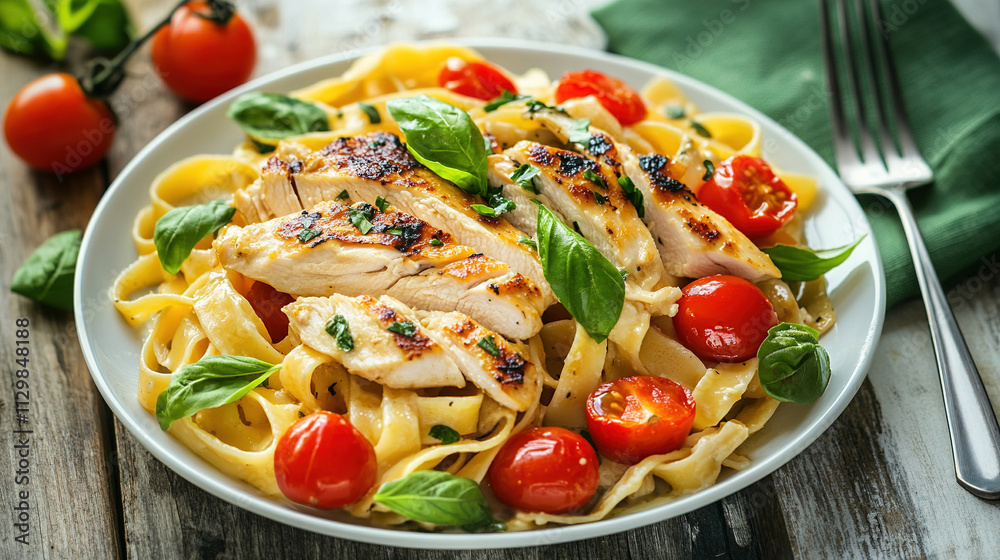 Spaghetti with chicken breast Spaghetti with chicken breast