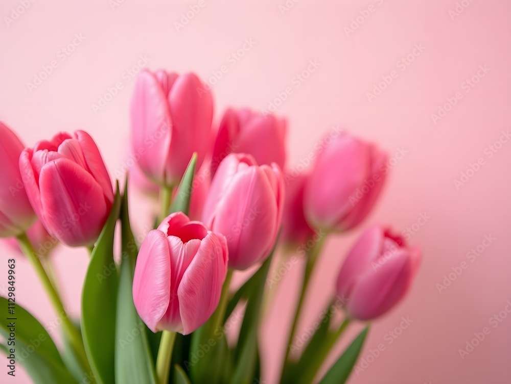 AI generated Banner Vibrant pink tulips bouquet, perfect Mother's Day background, ideal for greeting cards and spring promotions AI generated Banner Vibrant pink tulips bouquet, perfect Mother's Day background, ideal for greeting cards and spring promotions