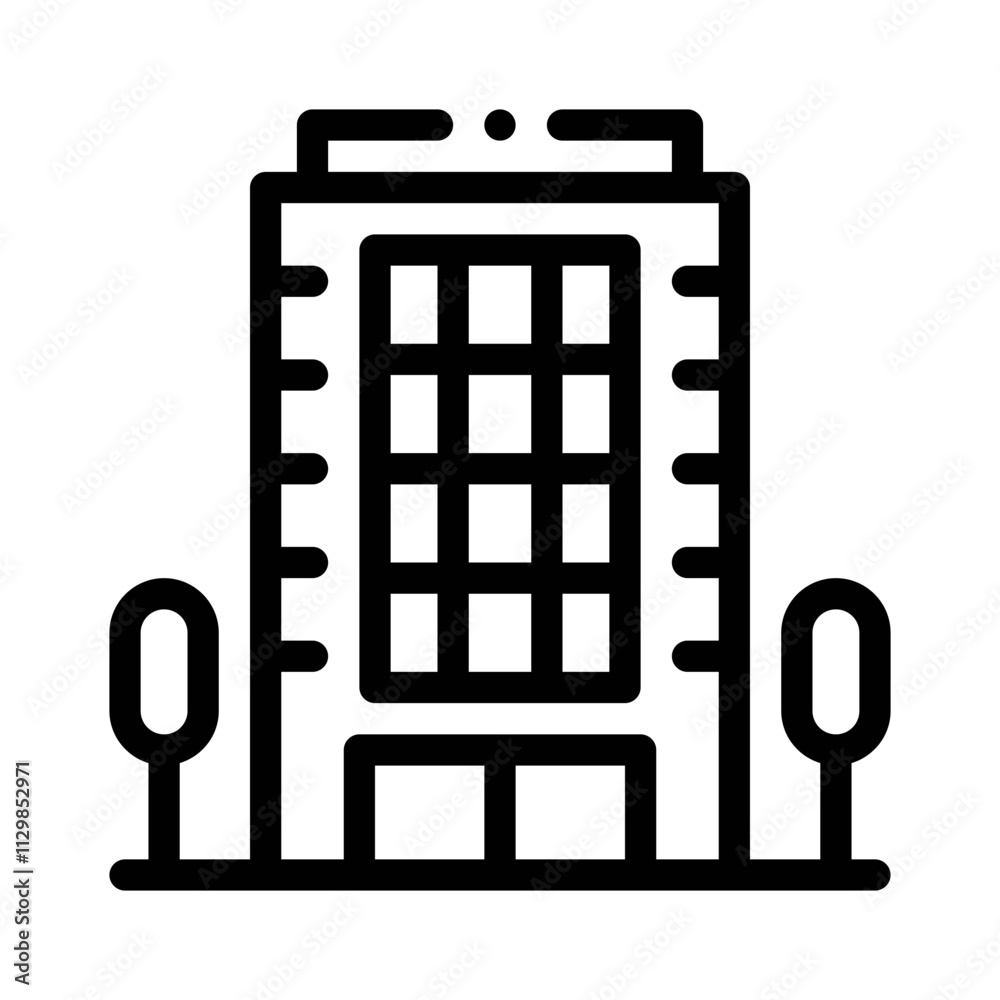 apartment line icon