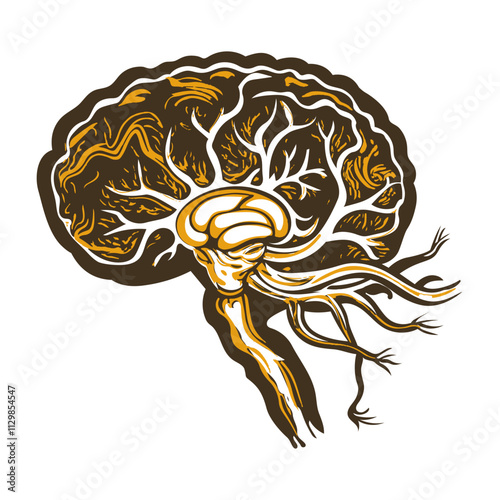 An illustration of axon in vintage style