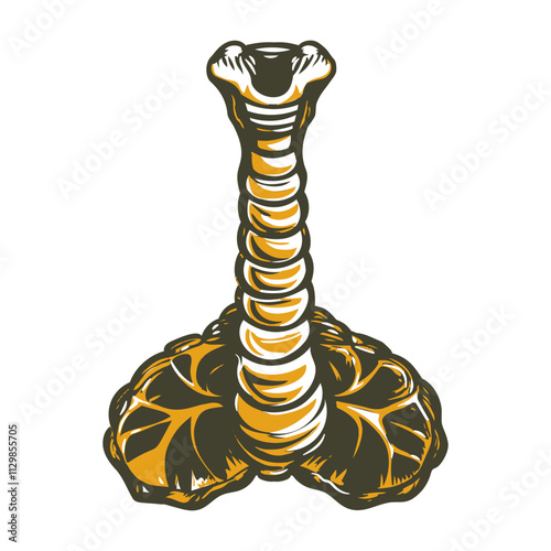 Trachea illustration designed in vintage style