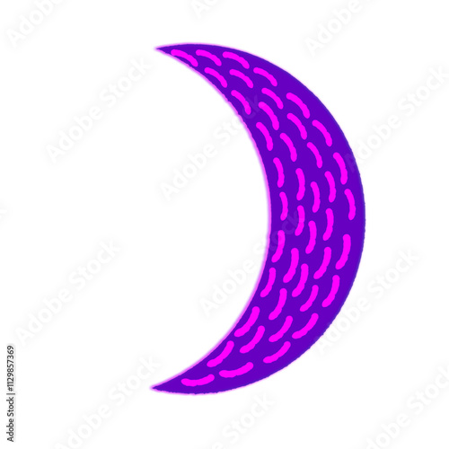 crescent moon purple pink  photo