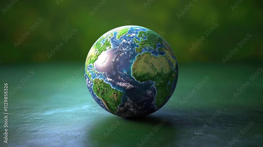 Map atlas concept. A vibrant depiction of Earth showcasing its lush landscapes and oceans. Map atlas concept. A vibrant depiction of Earth showcasing its lush landscapes and oceans.