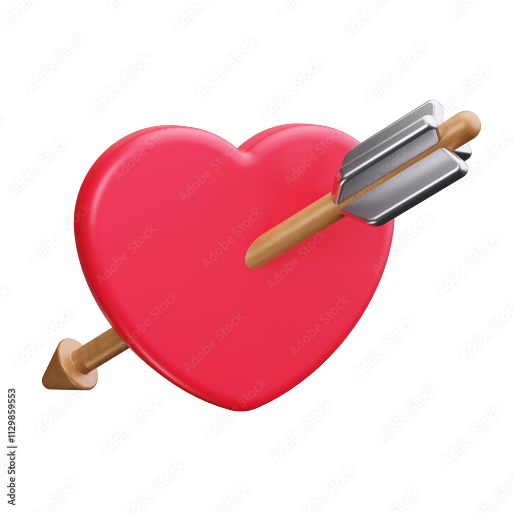 Heart Arrow 3d Render Icons Heart Arrow 3d Render Icons
