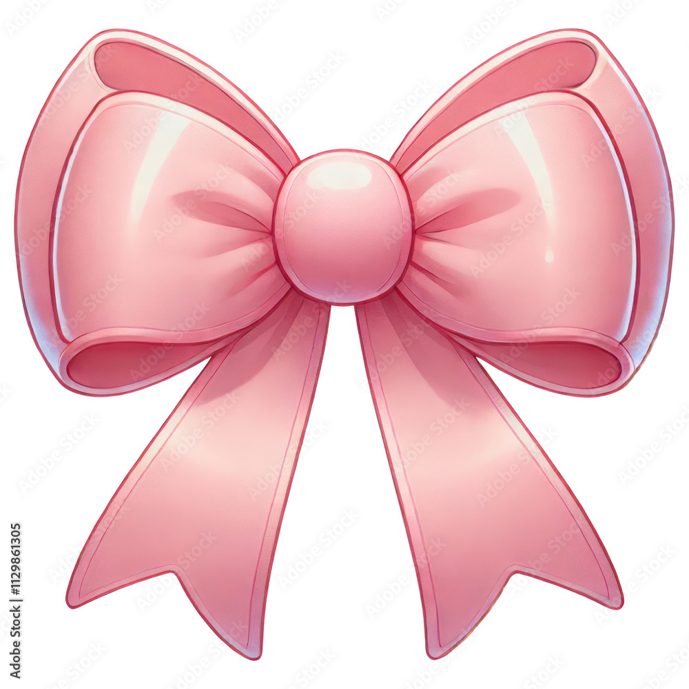 Pink bow on transparent background Pink bow on transparent background