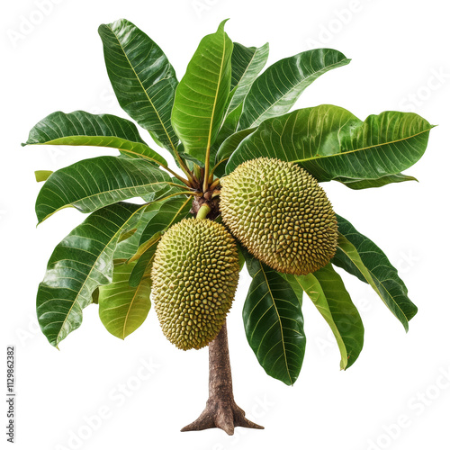 Jackfruit tree with ripe fruit tropical environment nature photography transparent background for clear visual impact