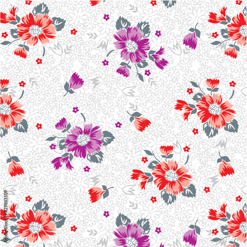 Bouquet of flowers pattern on wild flowers