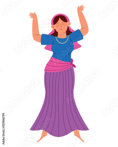 woman performing kathak dance traditional