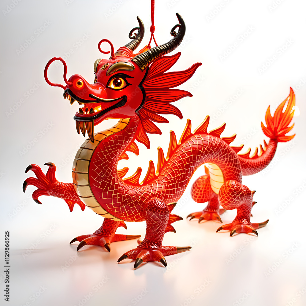 Vibrant red dragon sculpture with intricate details and graceful elegance, 3d rendering of sculpture concept. Vibrant red dragon sculpture with intricate details and graceful elegance, 3d rendering of sculpture concept.