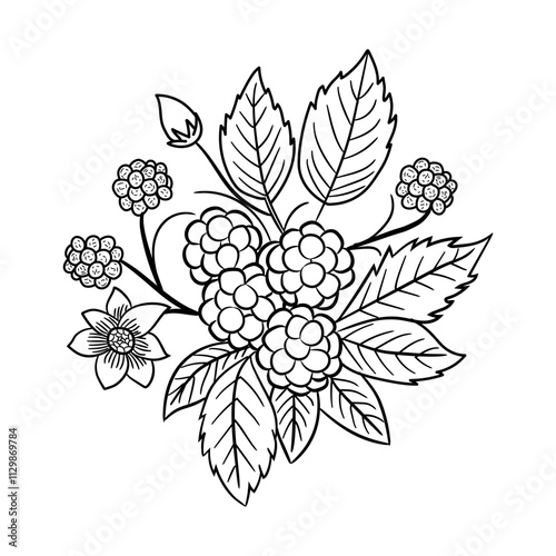 A hand drawn icon of berries