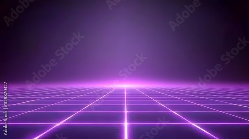 Purple glowing grid on dark background.