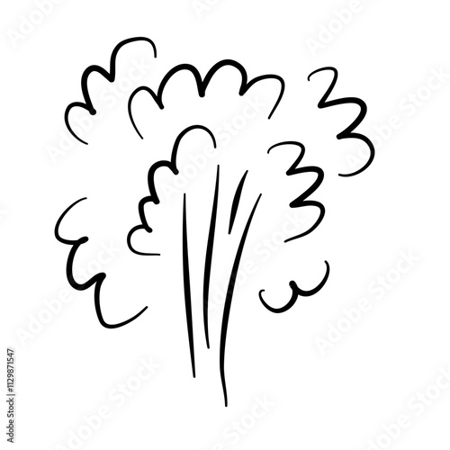 Explosion smoke trail hand drawn