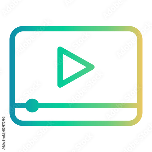 movie Line Gradient Icon