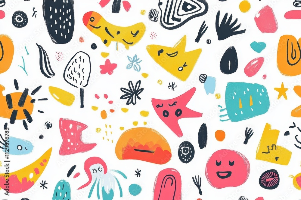 Whimsical hand-drawn doodle pattern with playful background vibrant colors creative design elements graphic art fun environment for creative projects Whimsical hand-drawn doodle pattern with playful background vibrant colors creative design elements graphic art fun environment for creative projects