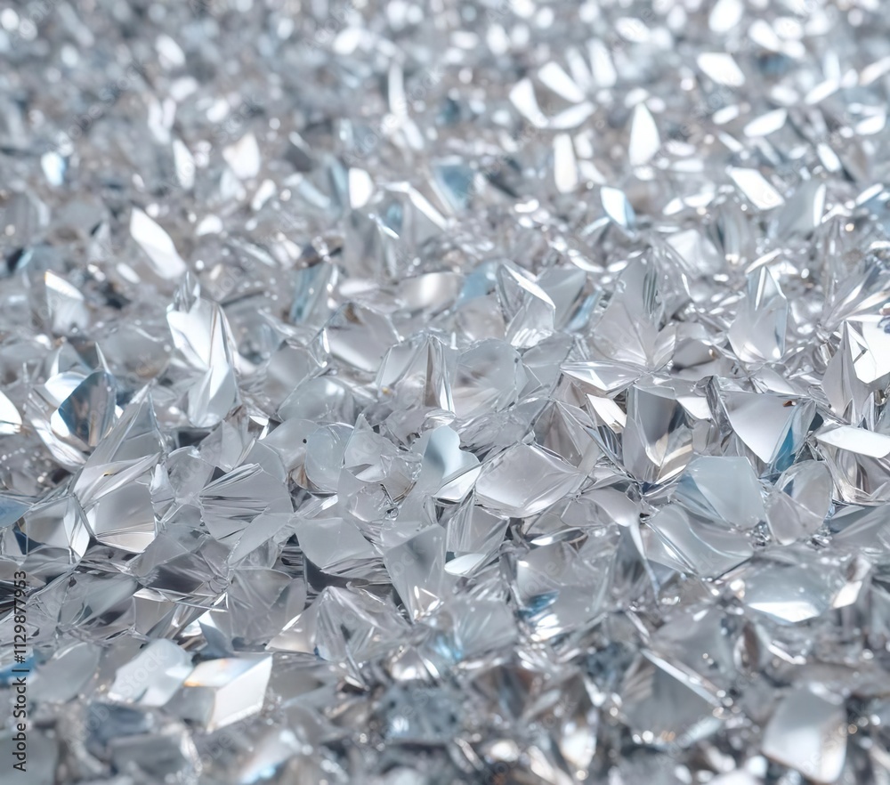 Close-up shot of white crystal texture with shimmering effect, crystal clear, sparkling Close-up shot of white crystal texture with shimmering effect, crystal clear, sparkling
