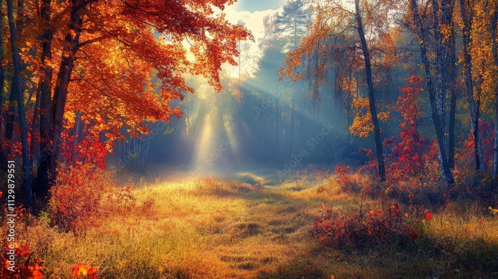 97.Backlight at dawn, autumn meadow, harmony of colors, play of morning light, autumn background, dew: 97.Backlight at dawn, autumn meadow, harmony of colors, play of morning light, autumn background, dew: