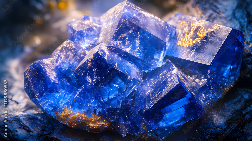 Blue sapphire crystal. gem macro photography created with generative ai. Sapphire. Illustration Blue sapphire crystal. gem macro photography created with generative ai. Sapphire. Illustration