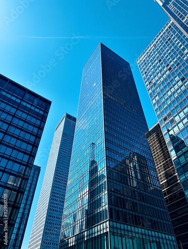 Wallpaper Mural Futuristic cityscape with digital network overlay, symbolizing smart city connectivity. Torontodigital.ca