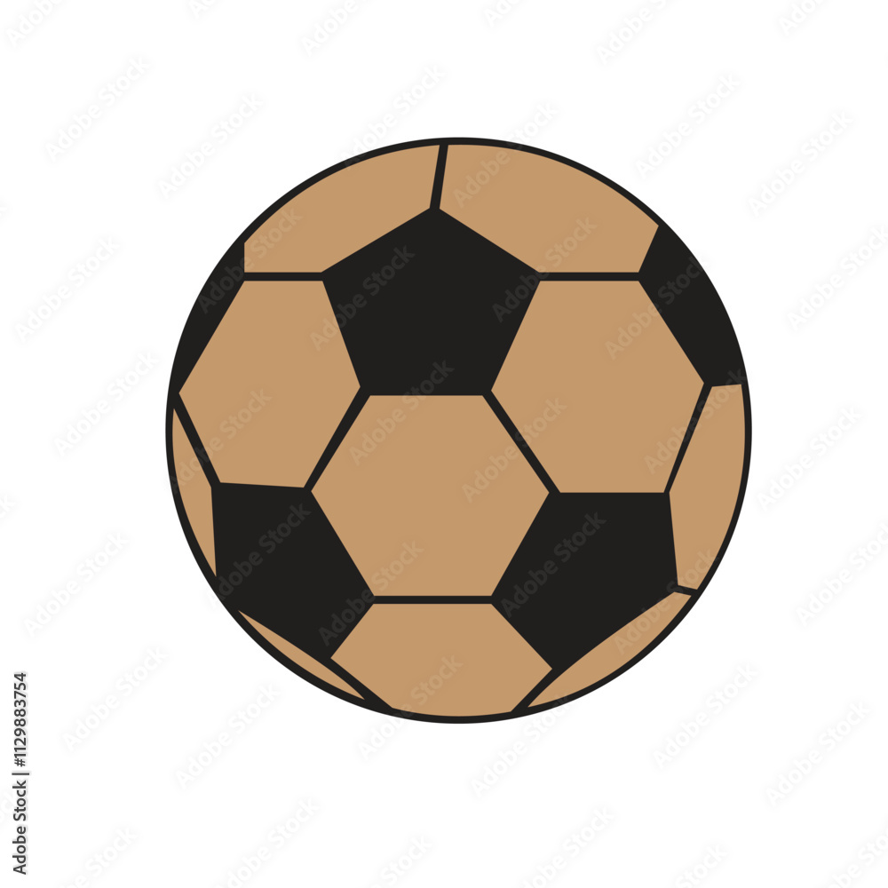Fototapeta premium simple vector image football in white background.