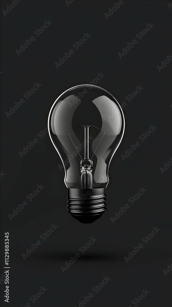 Dark Lightbulb 3D Render Dark Lightbulb 3D Render
