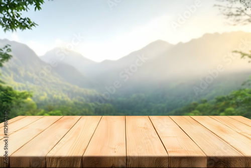 Wooden Tabletop Background Illustration