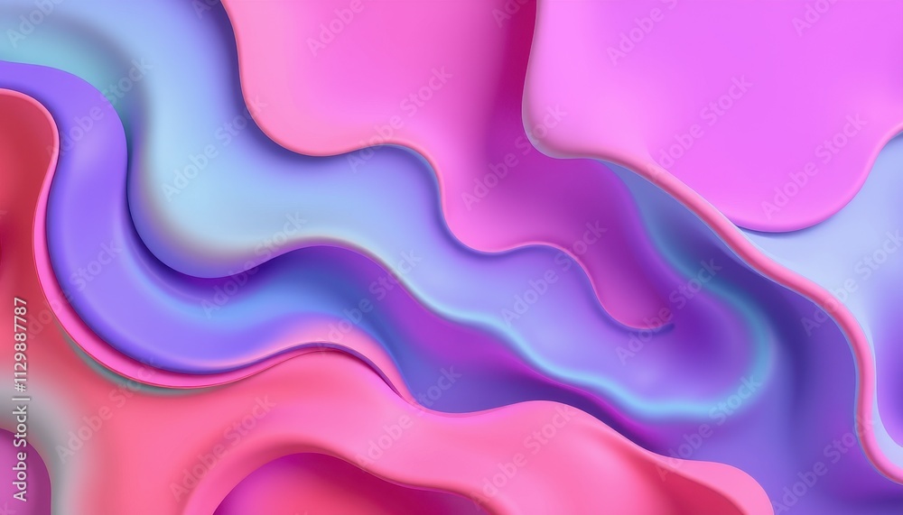 Abstract Pink Purple Blue Swirling Liquid Wave Design Abstract Pink Purple Blue Swirling Liquid Wave Design