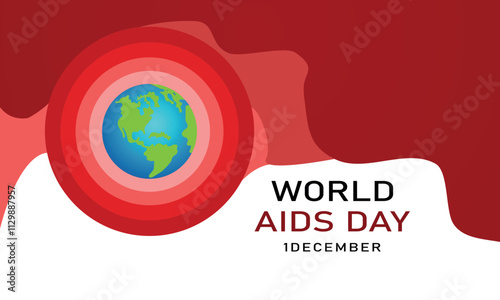 World aids day concept  illustration or background.