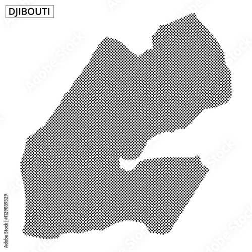 Geographical representation of Djibouti highlighting major features