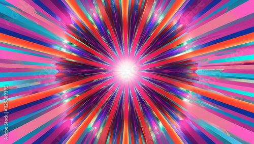 Vibrant of light rays of radial from a central point and burst explosion background. 9
