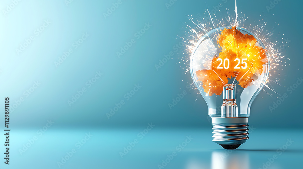 Explosive innovation concept 2025 graphic art digital environment close-up view creative future vision Explosive innovation concept 2025 graphic art digital environment close-up view creative future vision