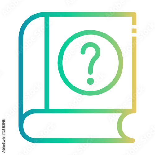 faq book Line Gradient Icon