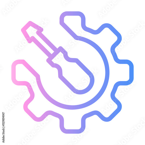settings support Line Gradient Icon