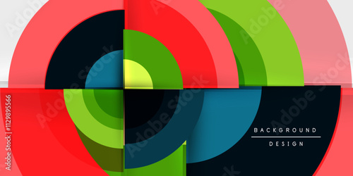 Target circle geometric abstract shapes. Vector Illustration For Wallpaper, Banner, Background, Card, Book Illustration, landing page
