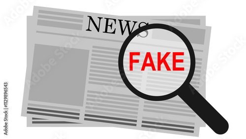 Fake News, Newspaper Propaganda Vector Illustration