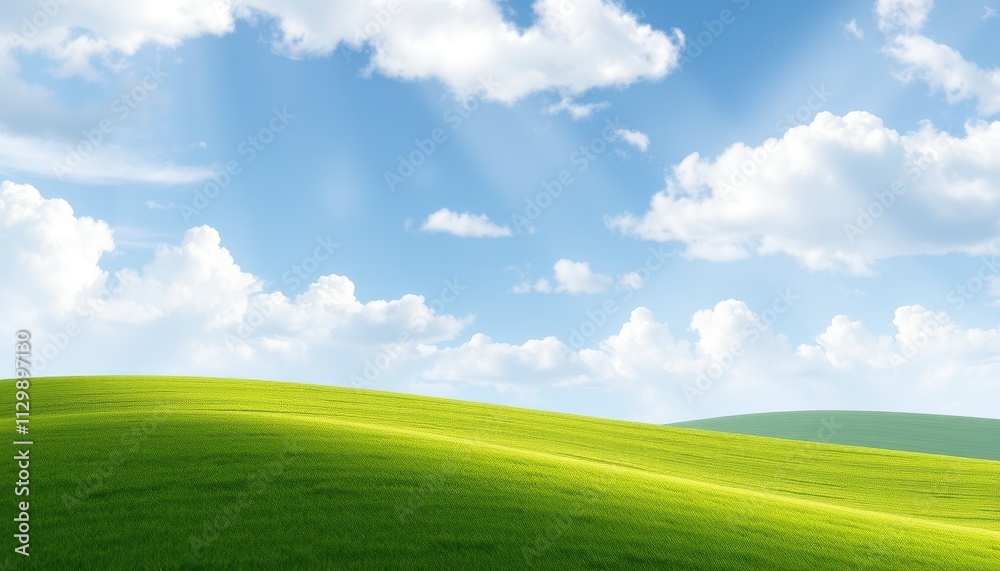 Rolling Green Hills Under a Bright Blue Sky Rolling Green Hills Under a Bright Blue Sky