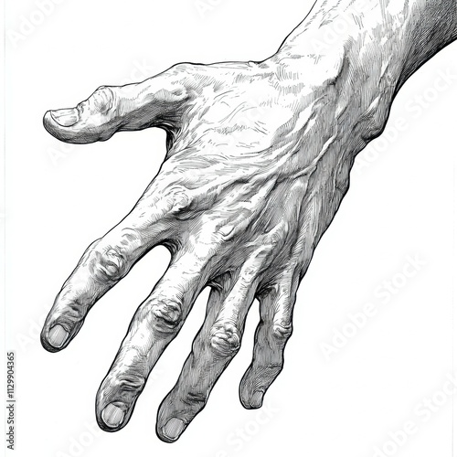 Black and white hand drawing
