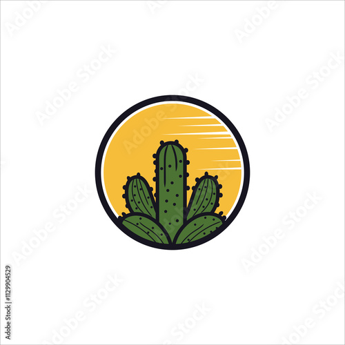 Wallpaper Mural prickly pear cactus in a circular frame, symbolizing holistic care , arizona logo vector template Torontodigital.ca