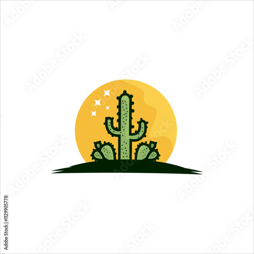 Wallpaper Mural prickly pear cactus in a circular frame, symbolizing holistic care , arizona logo vector Torontodigital.ca