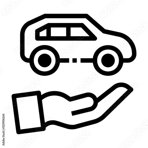 car insurance Line Icon