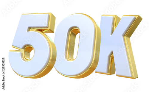 50K Follow Gold Number 