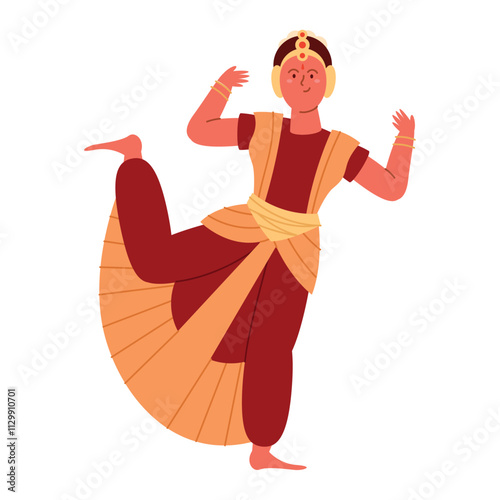 woman performing bharatanatyam dance