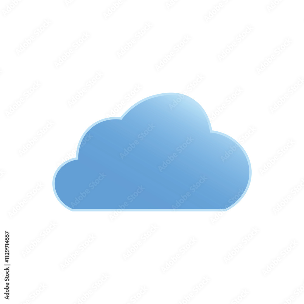 Blue Cloud vector line art illustration themed around data storage and digital networking. This icon is perfect for visualizing cloud technology and weather applications Blue Cloud vector line art illustration themed around data storage and digital networking. This icon is perfect for visualizing cloud technology and weather applications