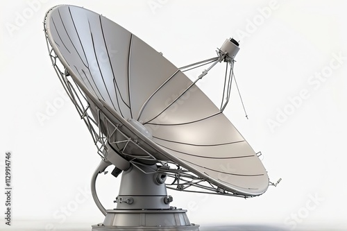 Large satellite dish antenna isolated photo