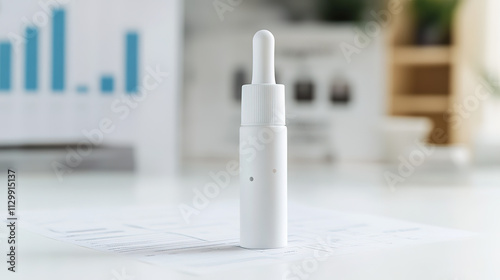 Wallpaper Mural Minimalist nasal spray bottle on white background, clean and modern design for respiratory health and wellness.

 Torontodigital.ca
