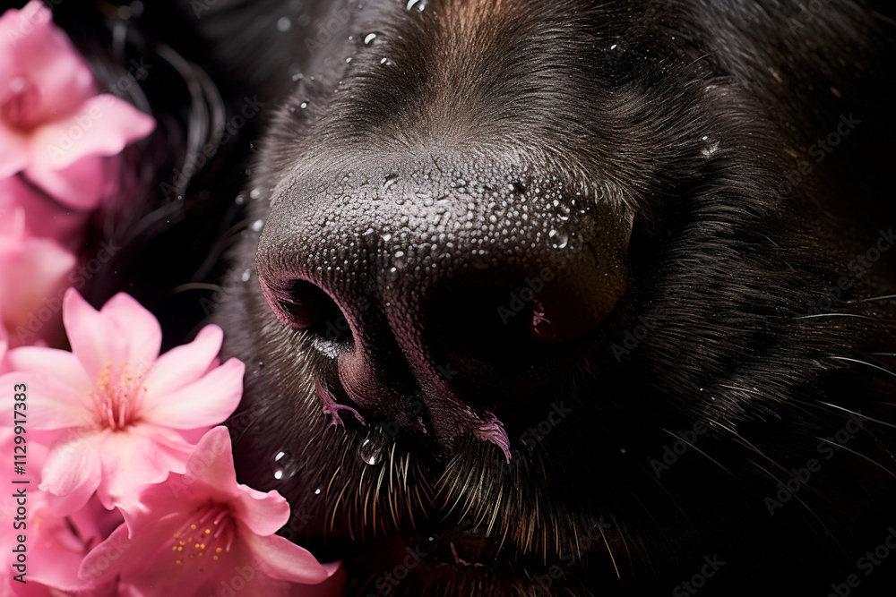 Close-up of a dogs snout encouraging awareness about your pet's health needs. Close-up of a dogs snout encouraging awareness about your pet's health needs.