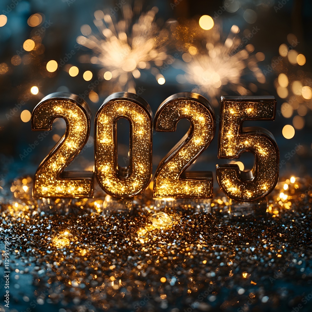 2025 New Year Celebration - Golden Numbers And Fireworks At Eve Night With Abstract Defocused Bokeh Lights,
2025 New Year Celebration - Golden Numbers And Fireworks At Eve Night With Abstract Defocused Bokeh Lights,