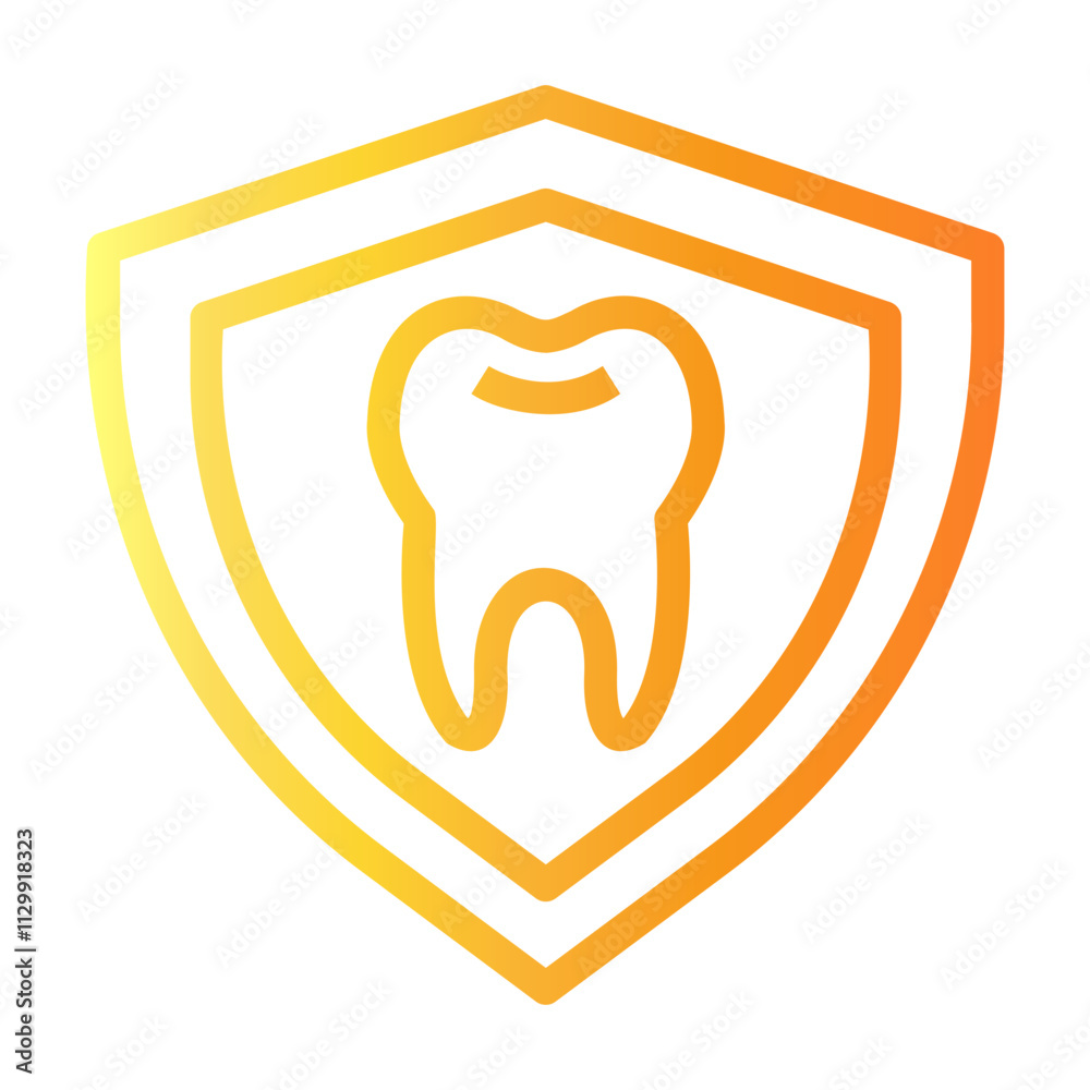 dental insurance Line Gradient Icon dental insurance Line Gradient Icon