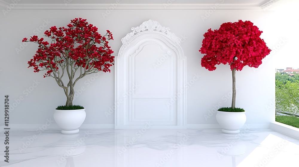 A clean white-style image of A festive Chinese New Year temple fair scene. A clean white-style image of A festive Chinese New Year temple fair scene.
